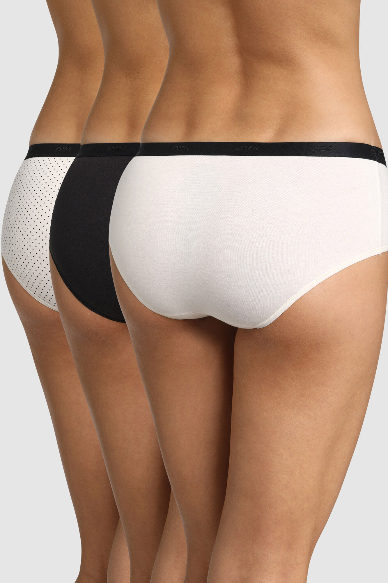 DIM Pack 3 bragas culotte Pockets Coton