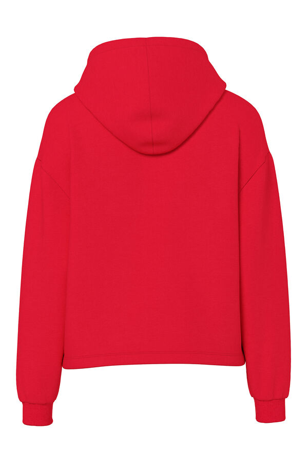 Pieces Sudadera con capucha fucsia
