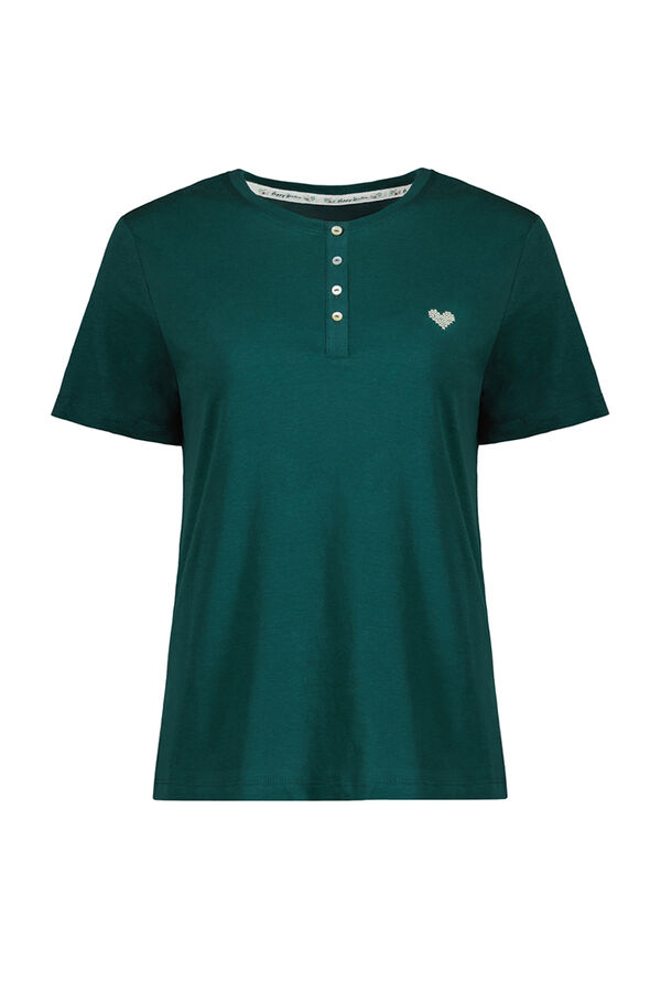 Womensecret T-shirt 100% algodão verde verde