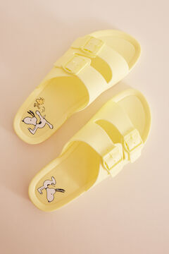 Womensecret Yellow Snoopy injected sandals Print