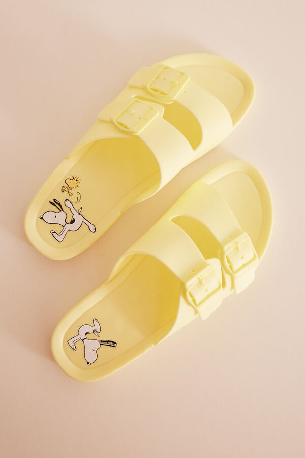 Womensecret Yellow Snoopy injected sandals S uzorkom