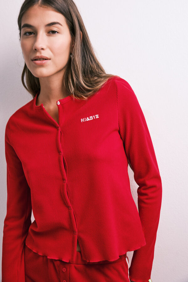 HI&BYE Red long pyjamas with buttons red