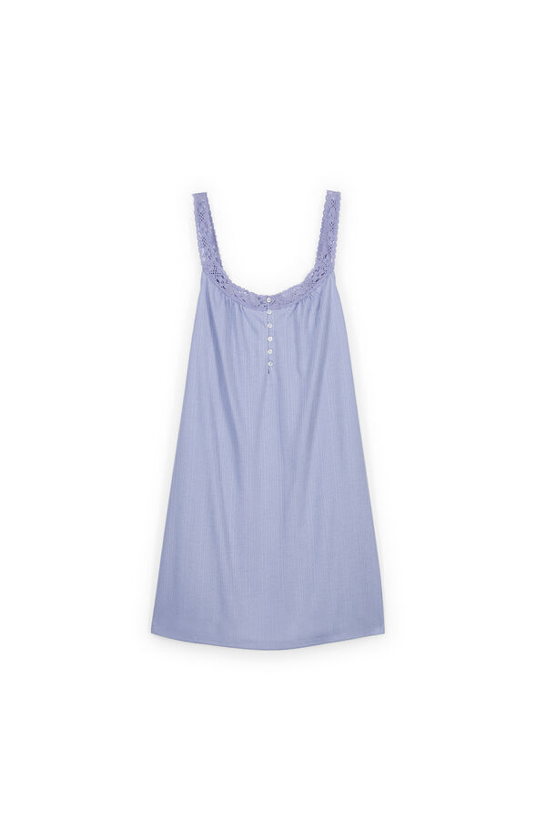 Women'secret Blue maternity lace strap nightgown blue