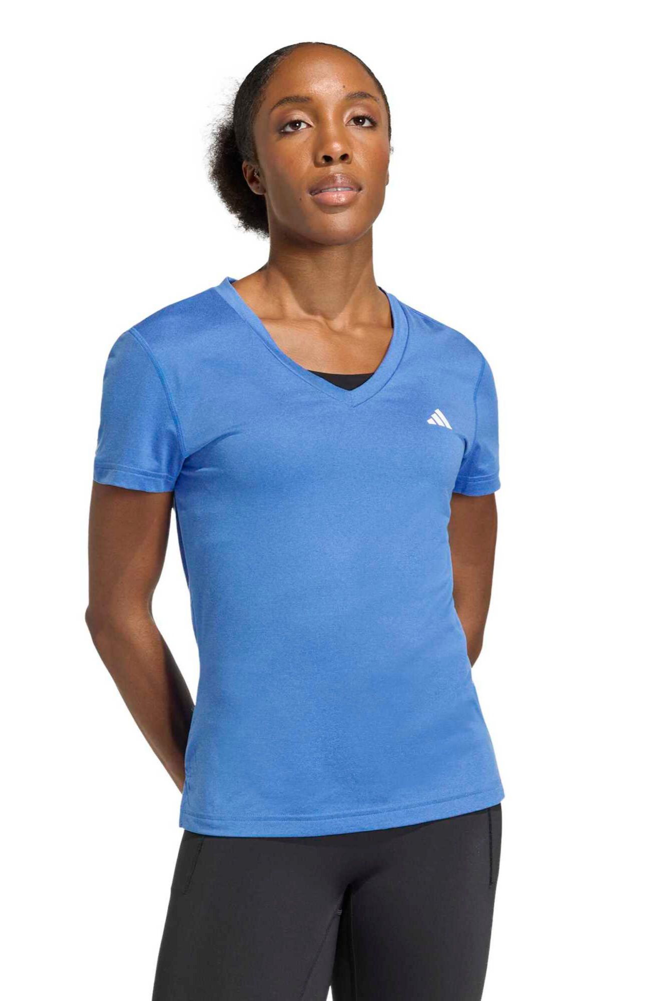 Adidas T-shirt desportiva gola em bico Essentials