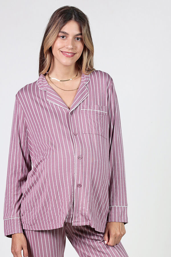 Womensecret Maternity striped pyjama set rose