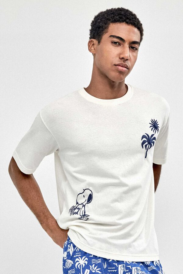 Gisela Snoopy print men's pyjamas brown