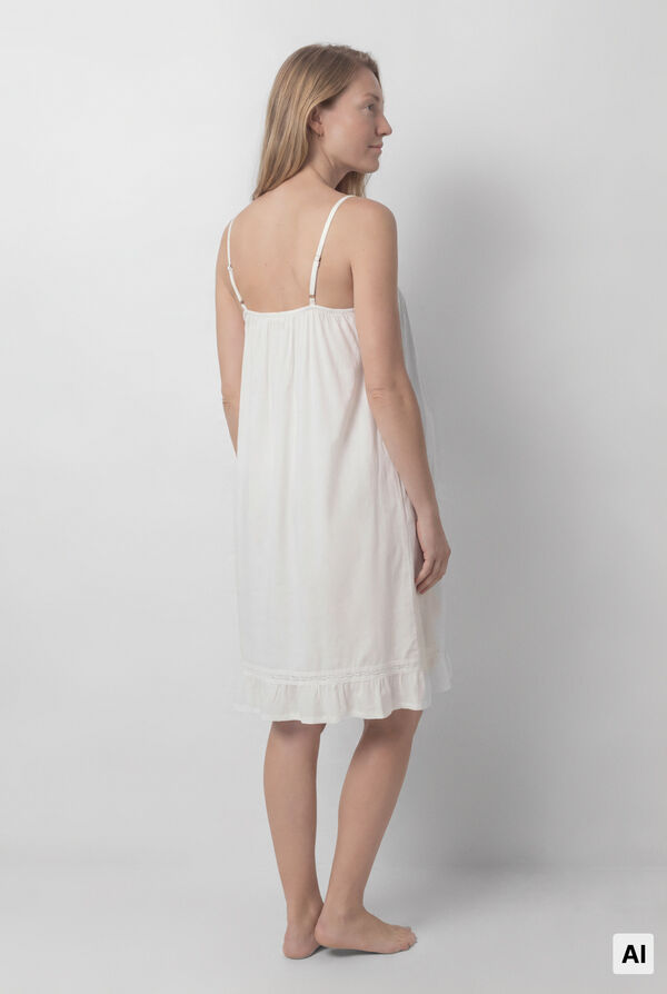 Women'secret Nuisette maternity &agrave; bretelles en coton blanc beige