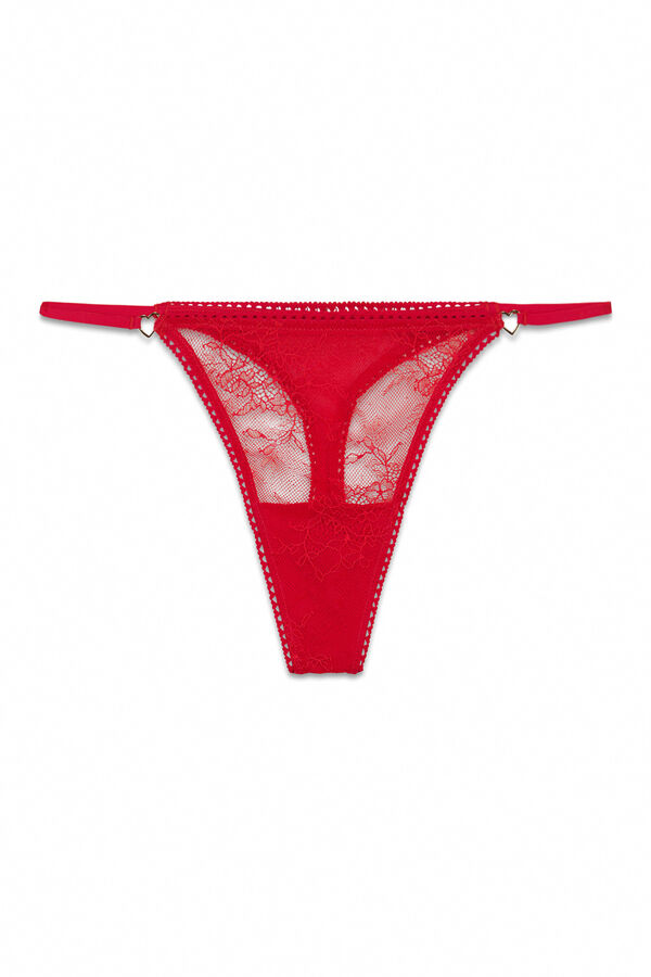 Women'secret Red lace string thong red