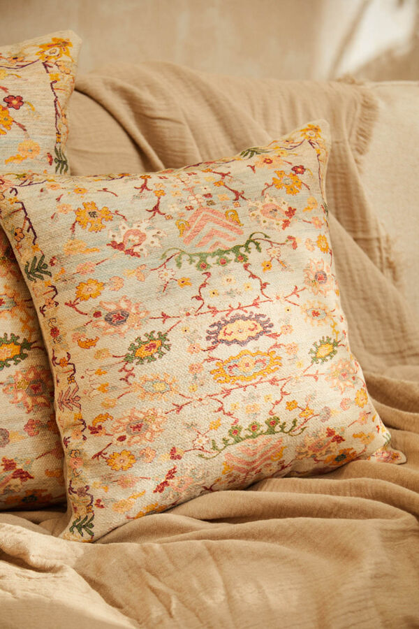 Calma House Capa de almofada estampada Rochelle azul