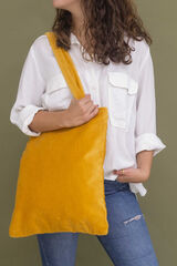 Womensecret Mustard velour bag (35 x 40) printed