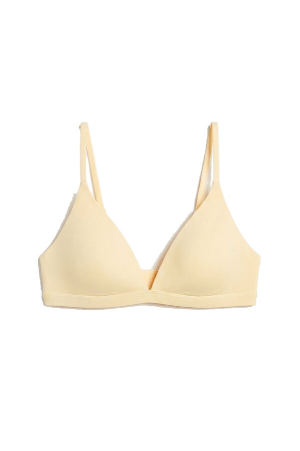 Women'secret Yellow seamless triangle bra LOVELY printed