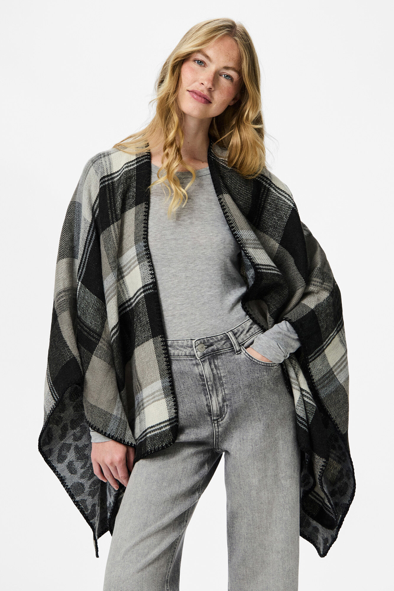 Pieces Poncho reversible