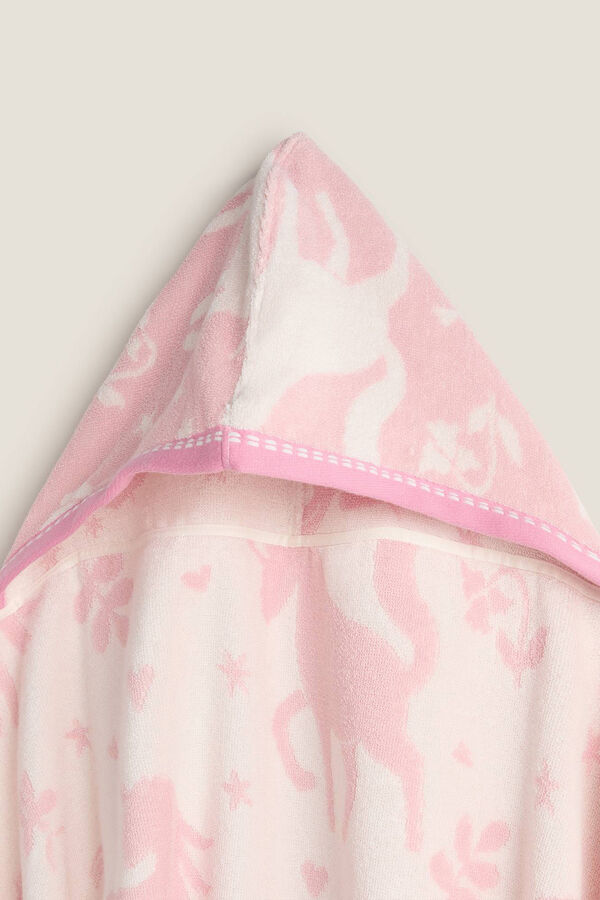 Womensecret Unicorn hooded towel rózsaszín