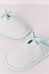 Women'secret Green striped bow slippers green