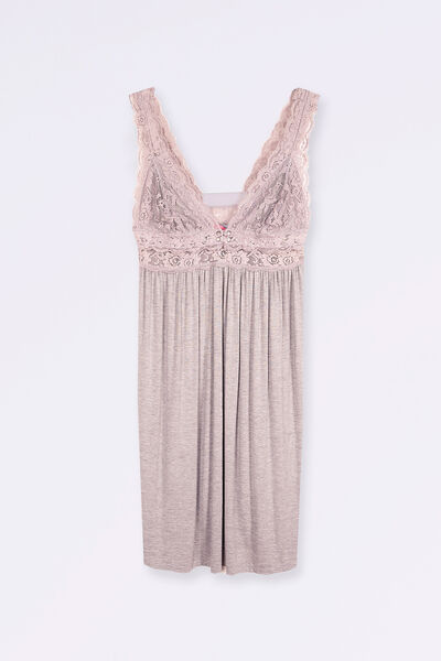 Womensecret Cami nursing nightgown with lace grey