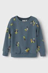 Womensecret Boy's geometric letters sweatshirt blue