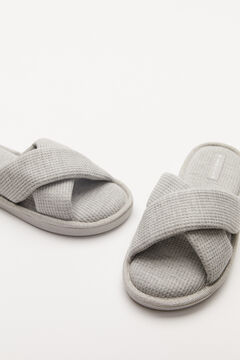 Womensecret Zapatillas cruzadas gris gris