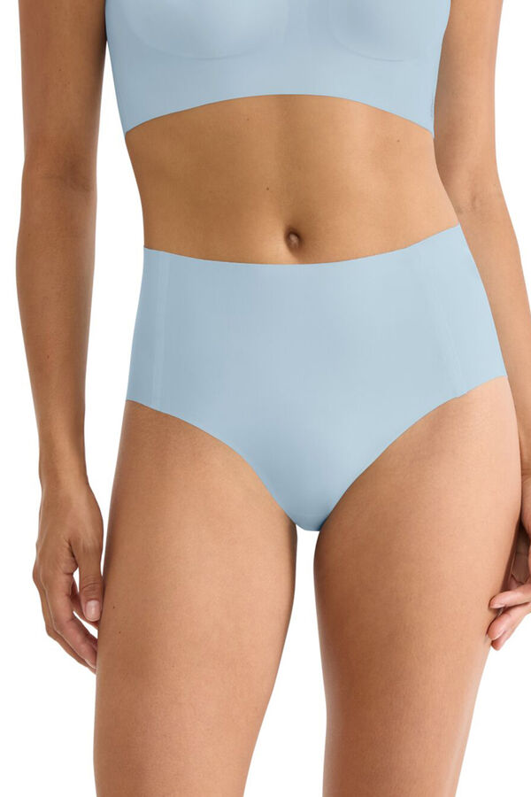 Sloggi Cueca cintura alta em microfibra sem costura azul
