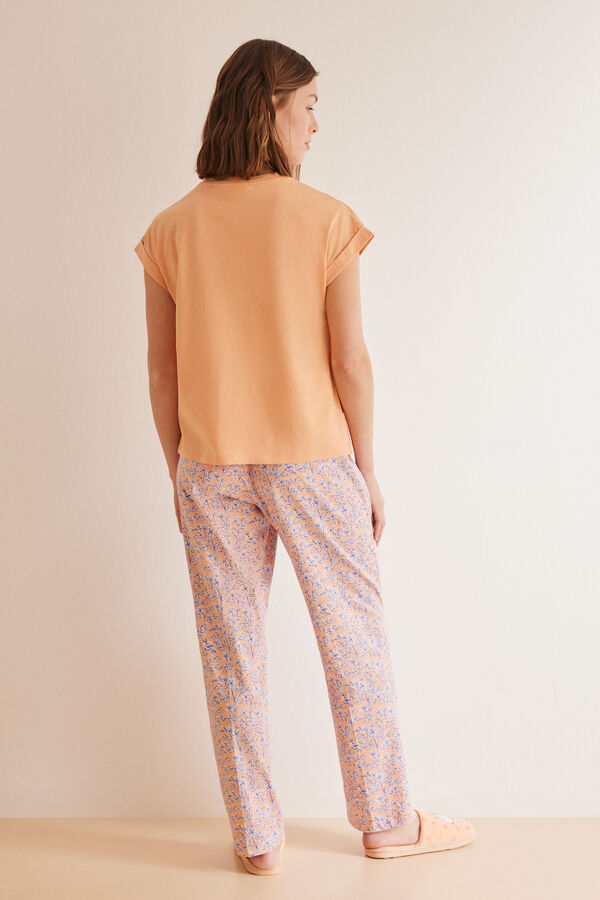 Womensecret Pijama 100% algodón Snoopy naranja