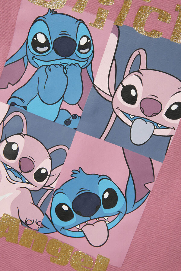 Name it Lilo & Stitch Glitzer-T-Shirt Rosa