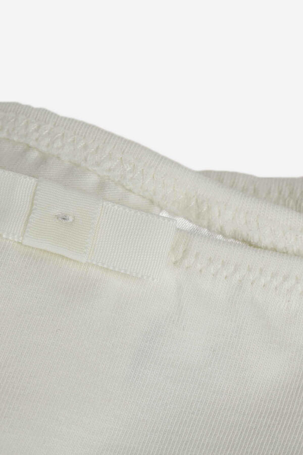 Dim Culottes fille en microfibre et dentelle beige