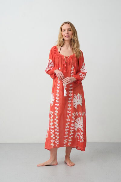 Womensecret Túnica algodón detalle bordado red