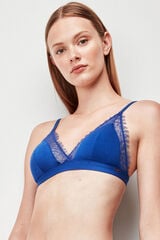 Womensecret Triangle bra without underwire kék