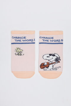 Womensecret Snoopy cotton ankle socks pink