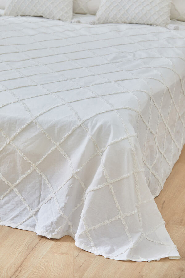 Womensecret Royal white tufted bedspread white