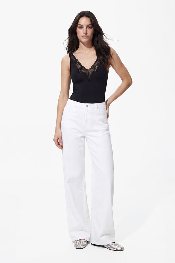 Pieces Lace strap body black