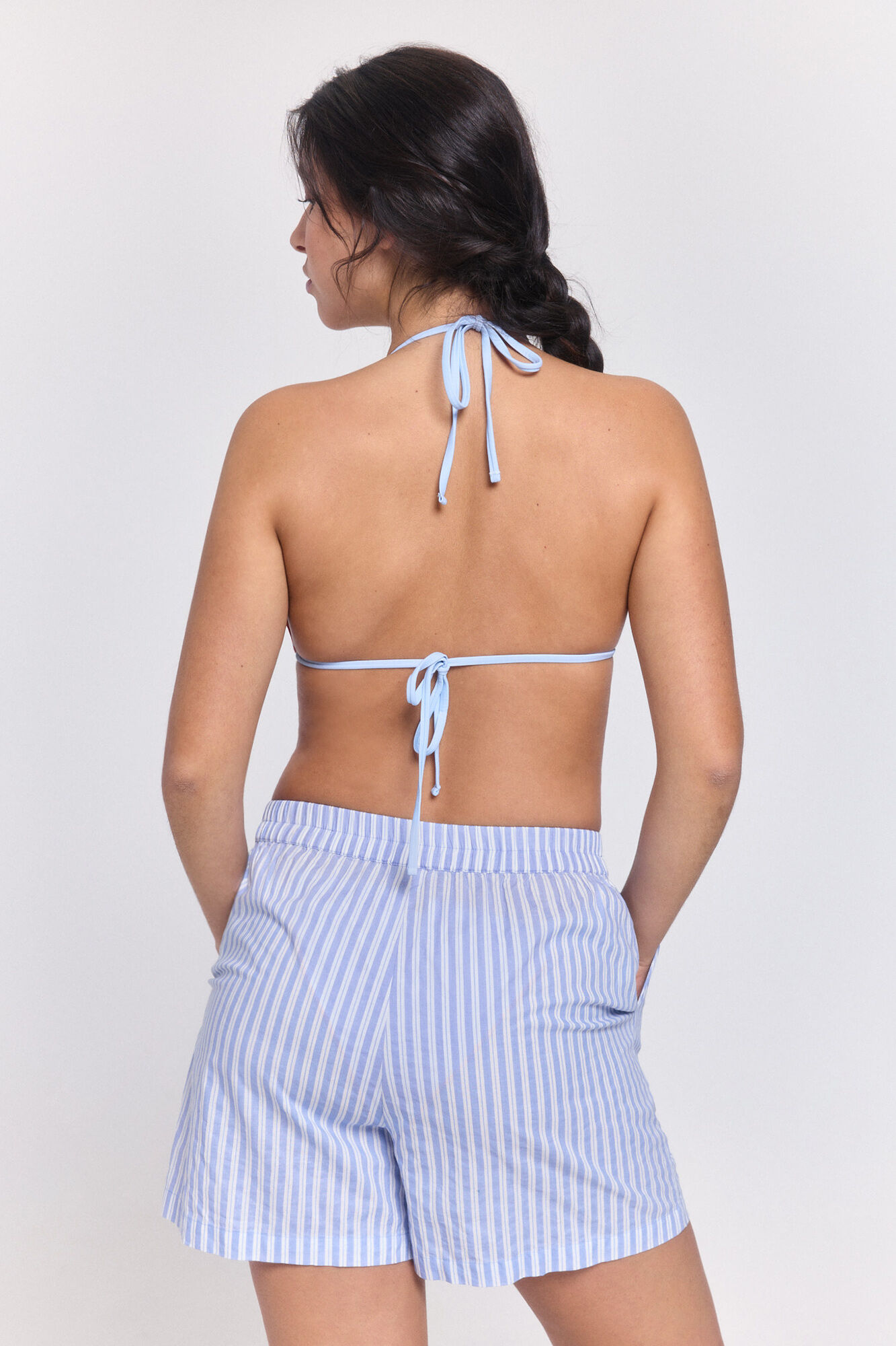 Pieces Gestreifte Shorts