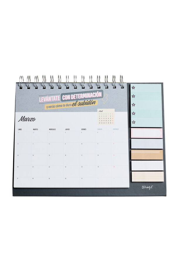 Mr. Wonderful Calend&aacute;rio de mesa estampado