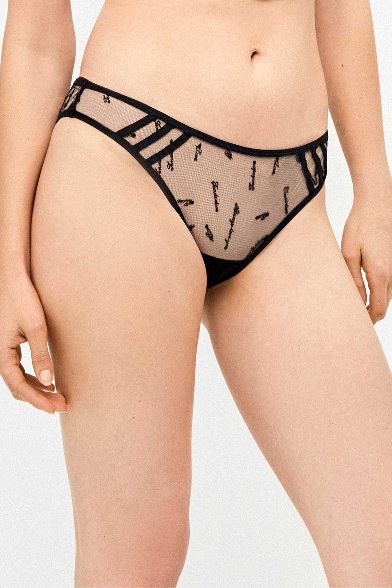 Gisela Bestickter T&uuml;ll-Satin-Slip