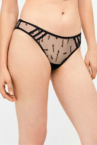 Gisela Bestickter T&uuml;ll-Satin-Slip