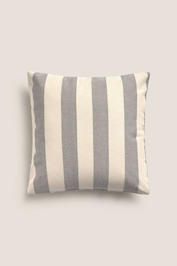 Womensecret Striped cotton cushion cover szürke