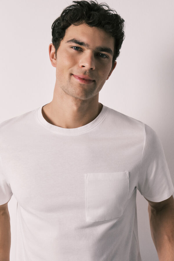 Women'secret Men's cotton short pyjamas Family Collection beige