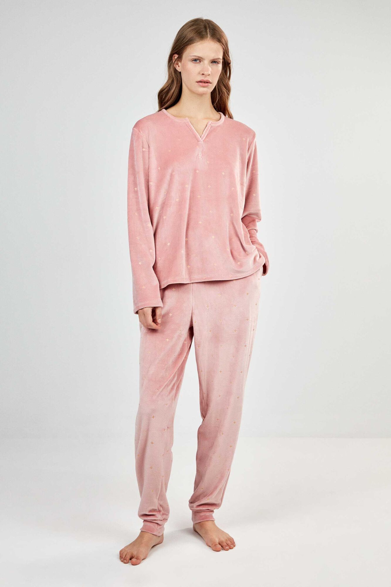 Gisela Elastic fleece pyjamas