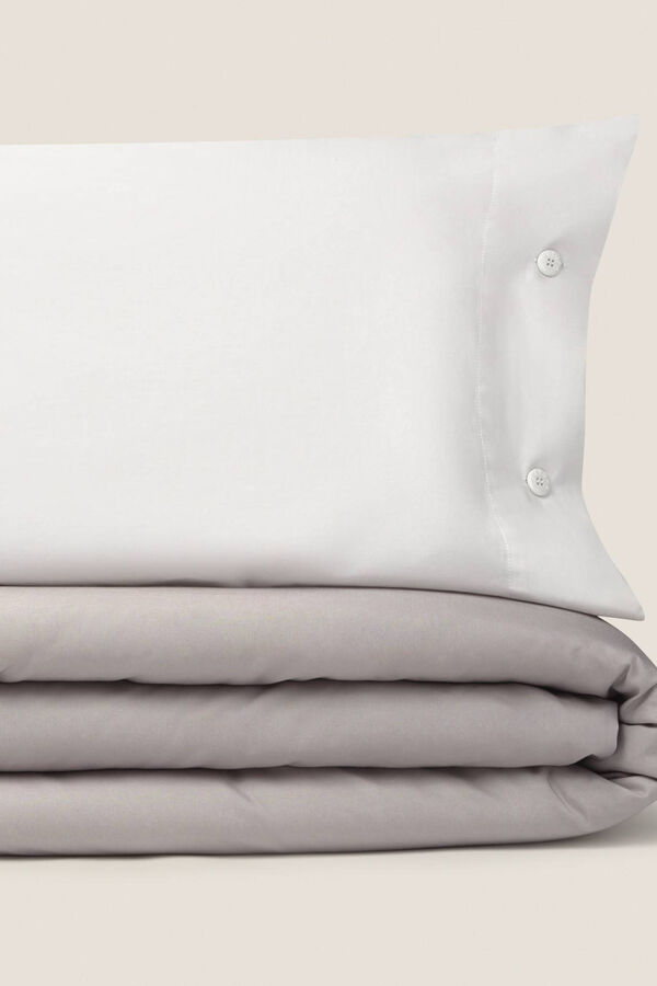 Womensecret Bettbezug Baumwollperkal wendbar. Bett 80-90 cm. Grau