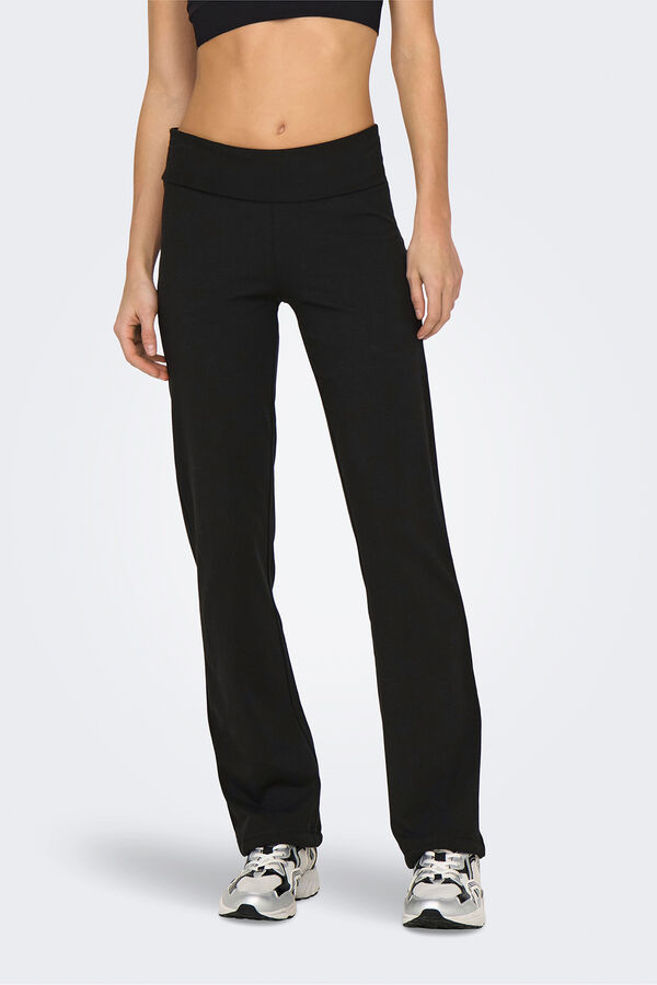 Only Play Pantal&oacute;n deportivo el&aacute;stico negro