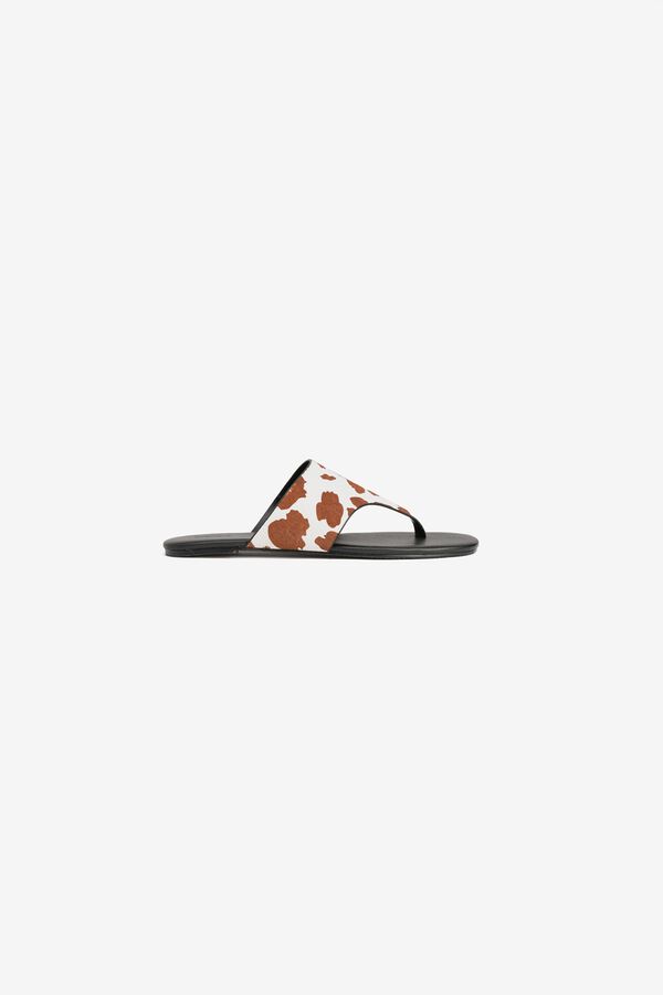 Vilanova Sandalias estampado animal marr&oacute;n