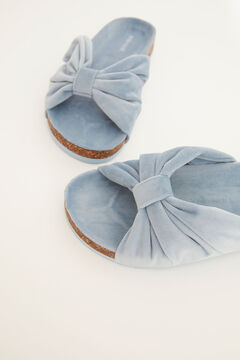 Womensecret Blue knot front slippers blue