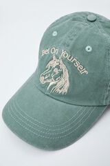Women'secret Green cotton horse cap green