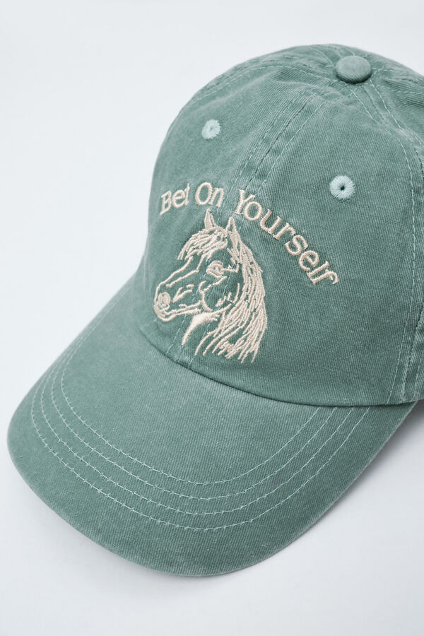 Women'secret Green cotton horse cap green