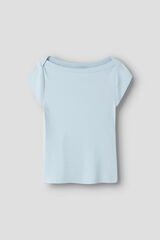 Lmtd Camiseta manga corta hombro ca&iacute;do azul