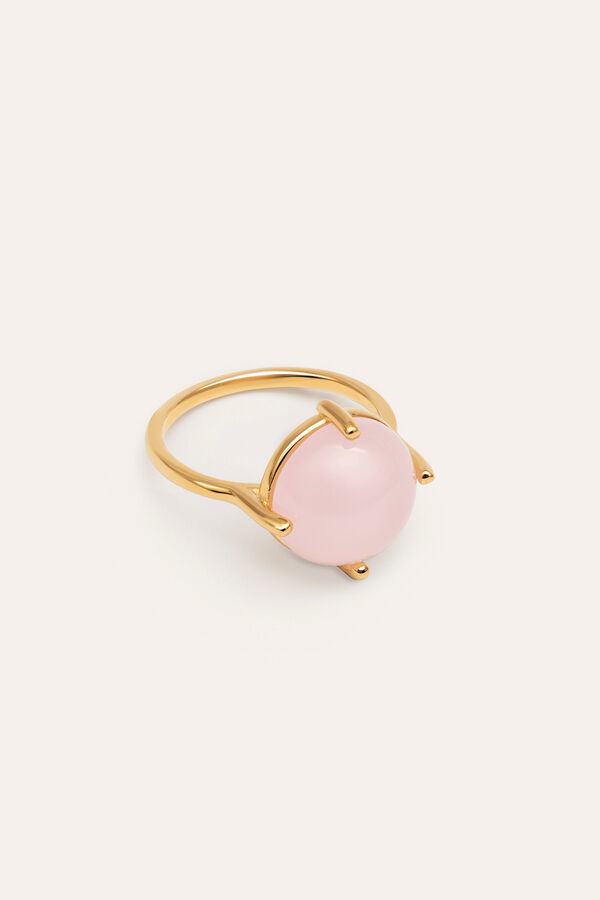 Singularu Celebrate Pink Gold Plated Ring estampado