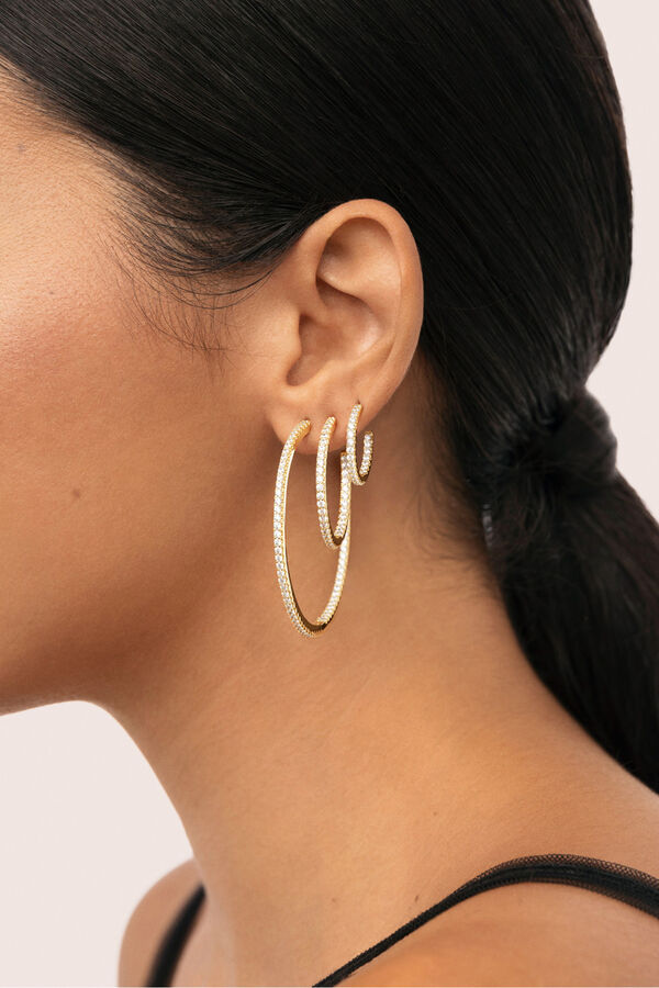 Singularu Pendientes Aro Scarlett L Ba&ntilde;o Oro amarillo