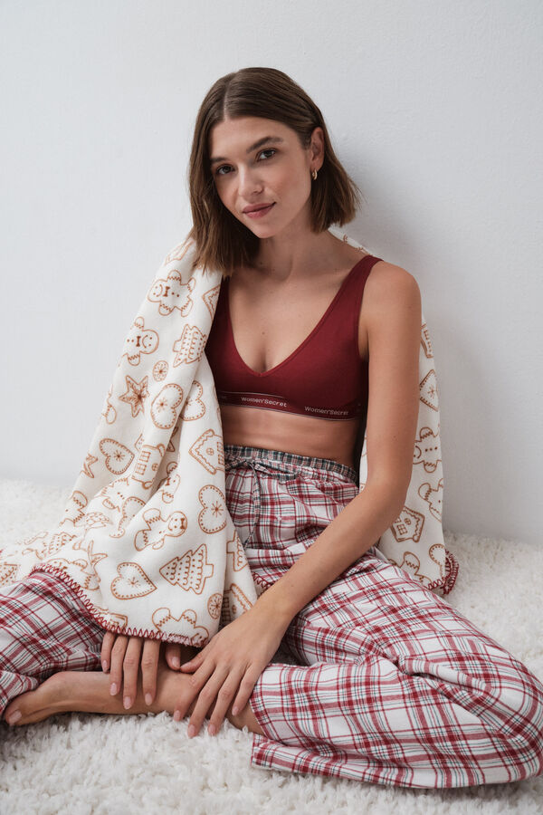 Women'secret Red microfibre halterneck bra FANTASTIC printed