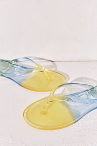 Women'secret Chinelos transparentes verde