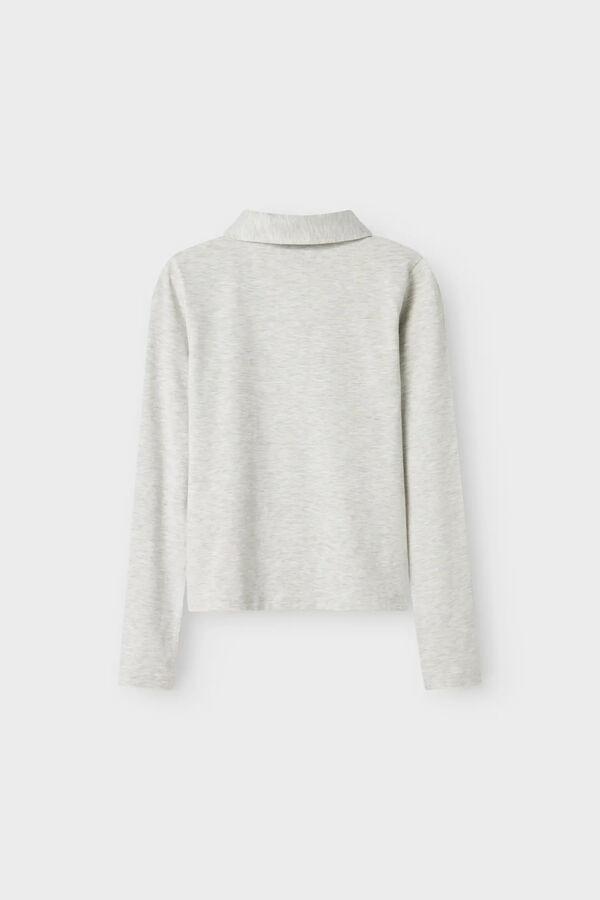 Lmtd Polo manches longues col classique et boutons gris