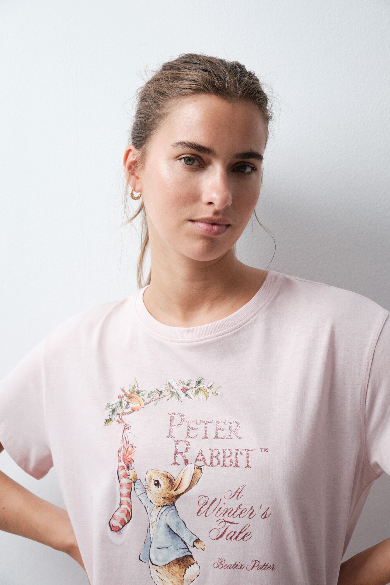 Women'secret Peter Rabbit cotton short sleeve long pyjamas